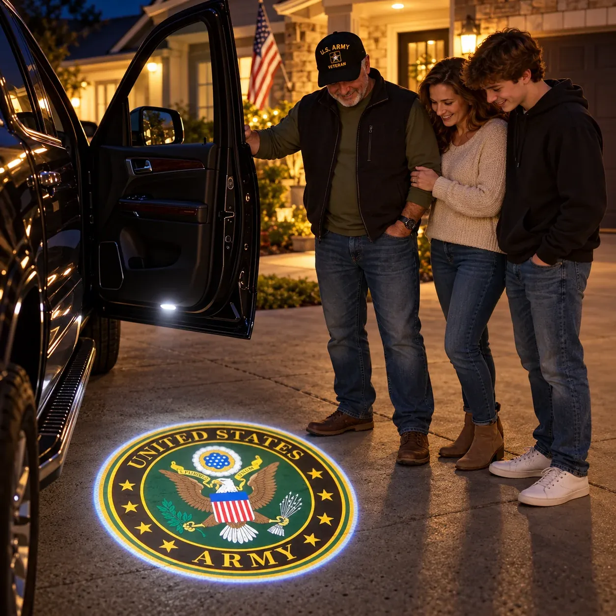 HonorBeam welcome light at a car door