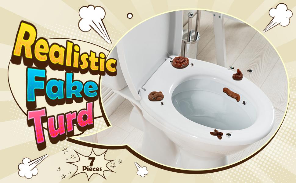 Fake Poop 7/8 Pcs Realistic Prank Poop Props Brown Soft Poop Fun Party Supplies Prank Games with Friends Family Classmates Fake Turd Gifts Perfect for Office Pranks,Pet Pranks Birthday Graduation Party Funny Gift for Mother's Day