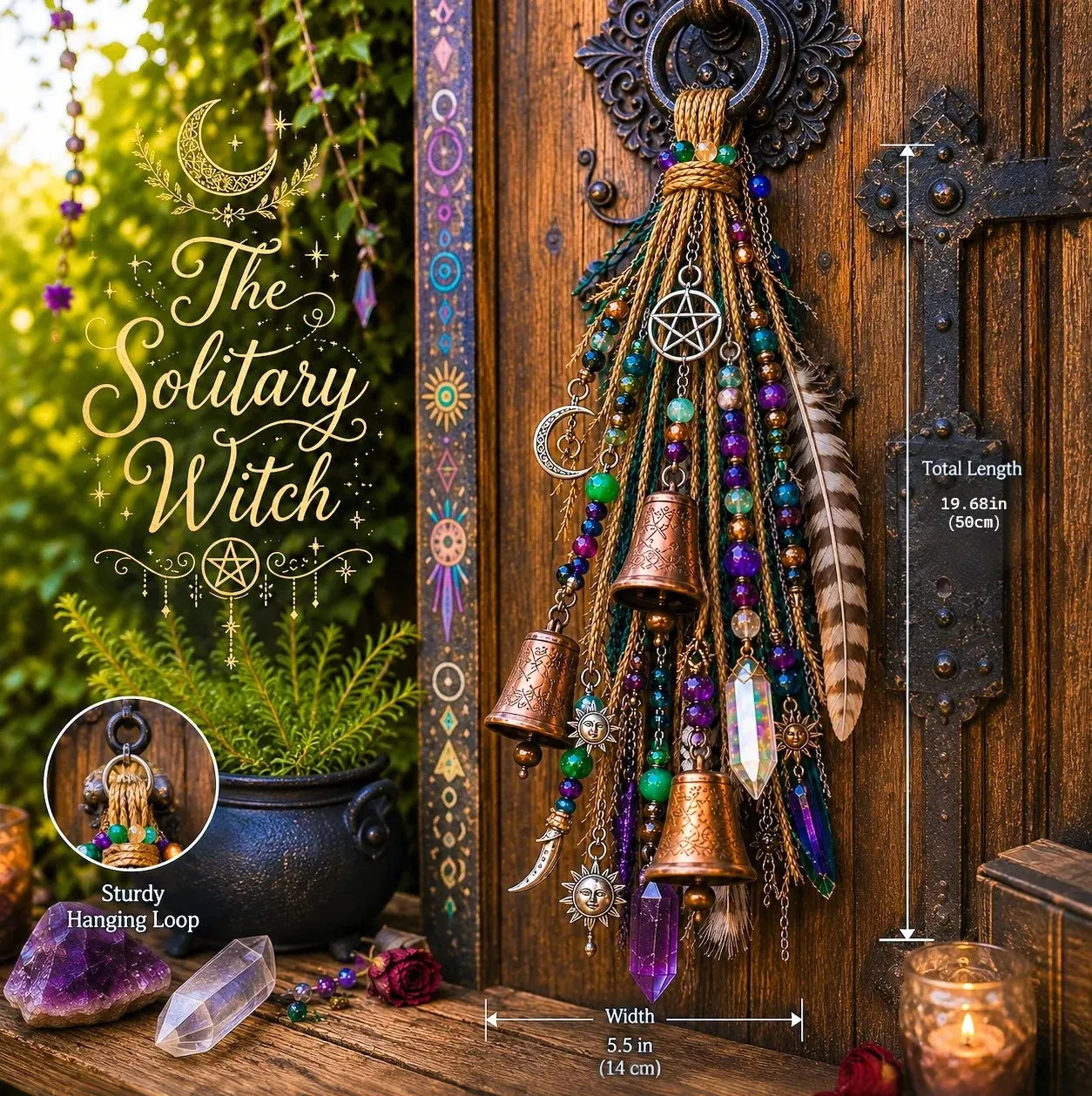 Different colored witchy door hanging décor options