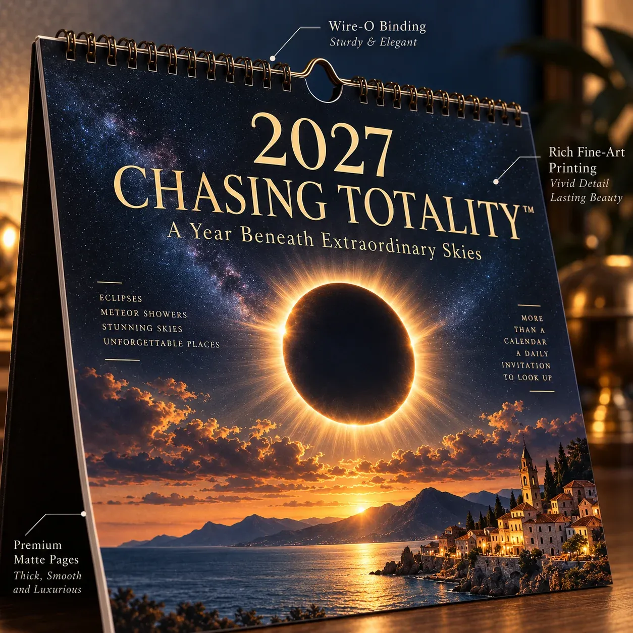 2027 Chasing Totality monthly calendar layout