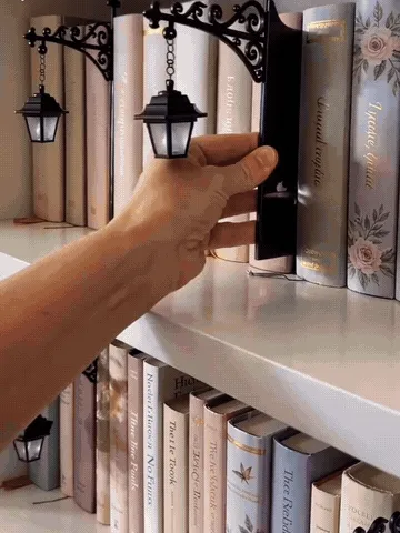 Library Lantern bookshelf light in three decorative designs