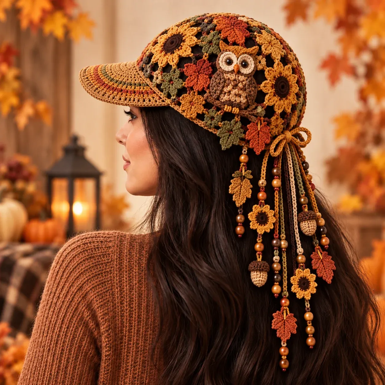 Owl Harvest Autumn Bloom Cap