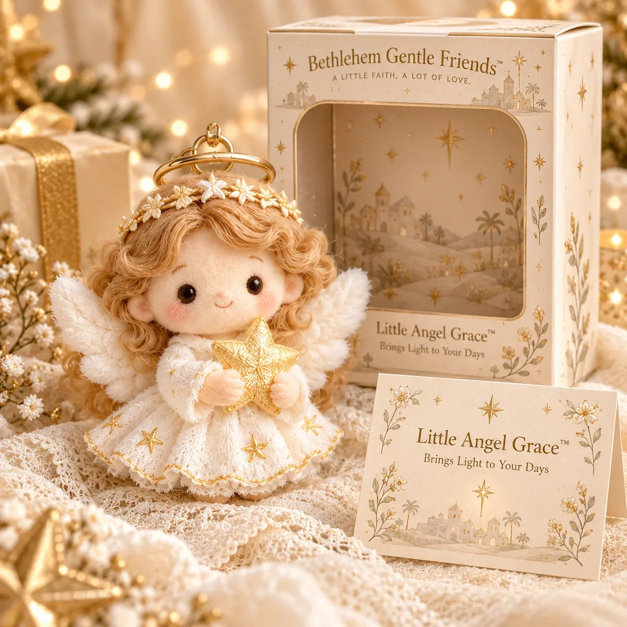 Little Angel Grace with its gift box and matching message card