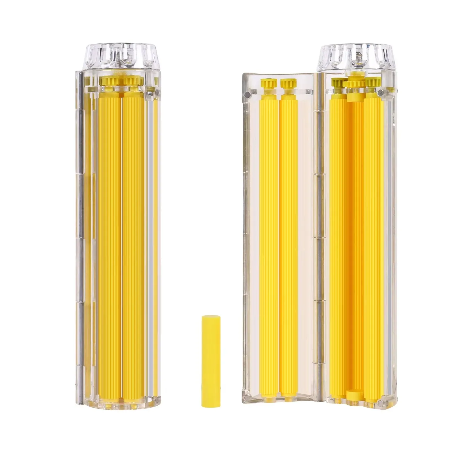 Clear and yellow manual rolling machine structure
