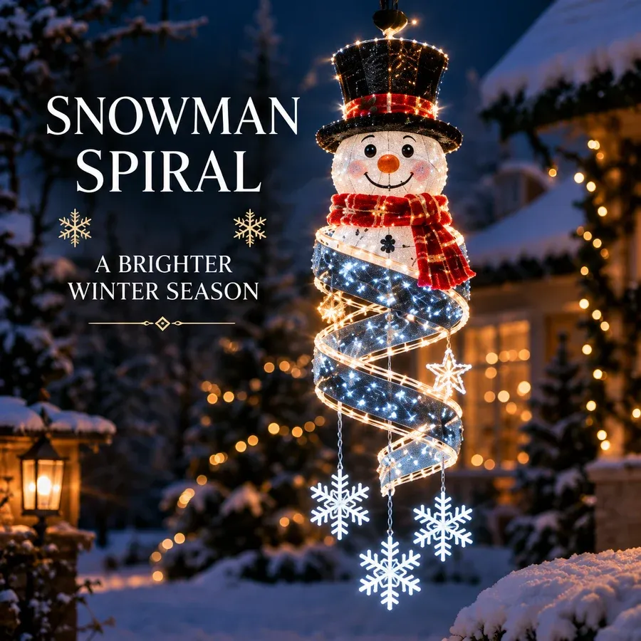 Snowman Spiral Christmas hanging light