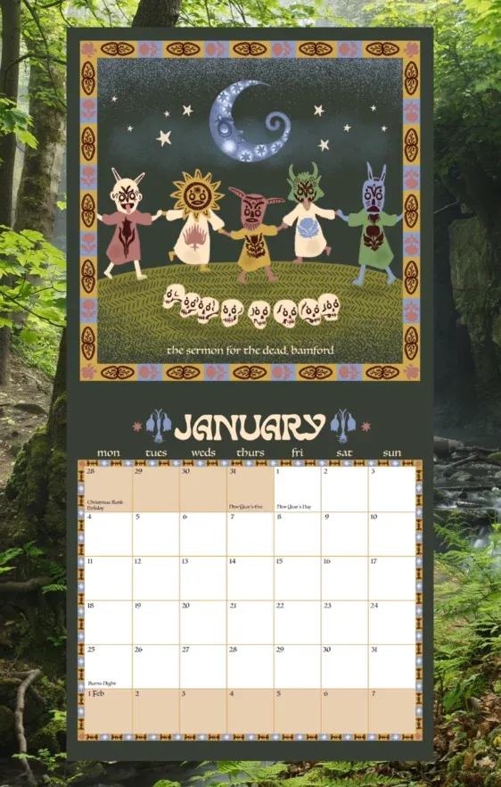 January opened view of the 2027 folklore calendar