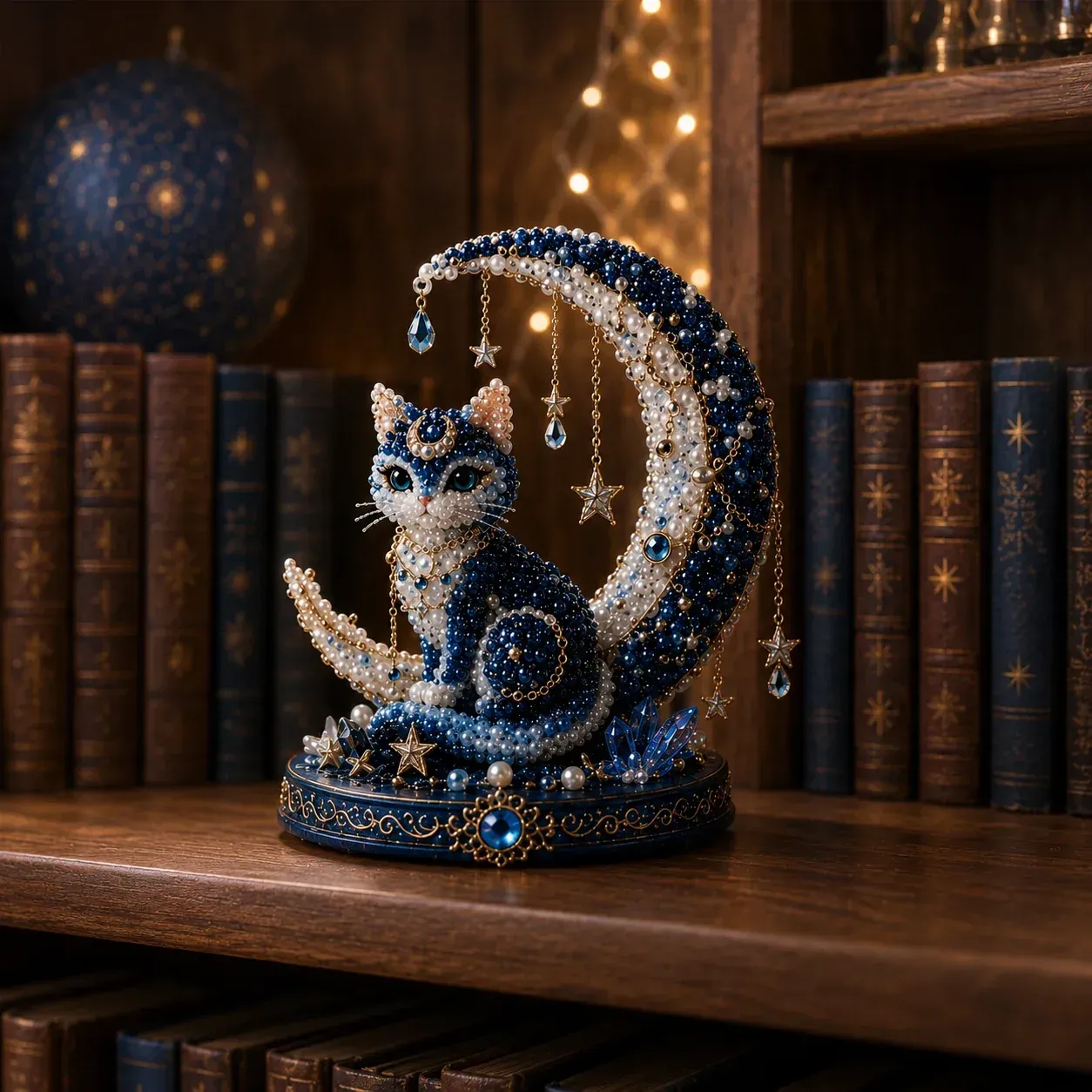 Finished celestial bead decoration