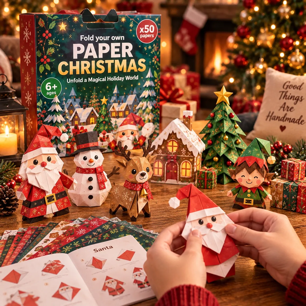 Christmas DIY paper craft assembly