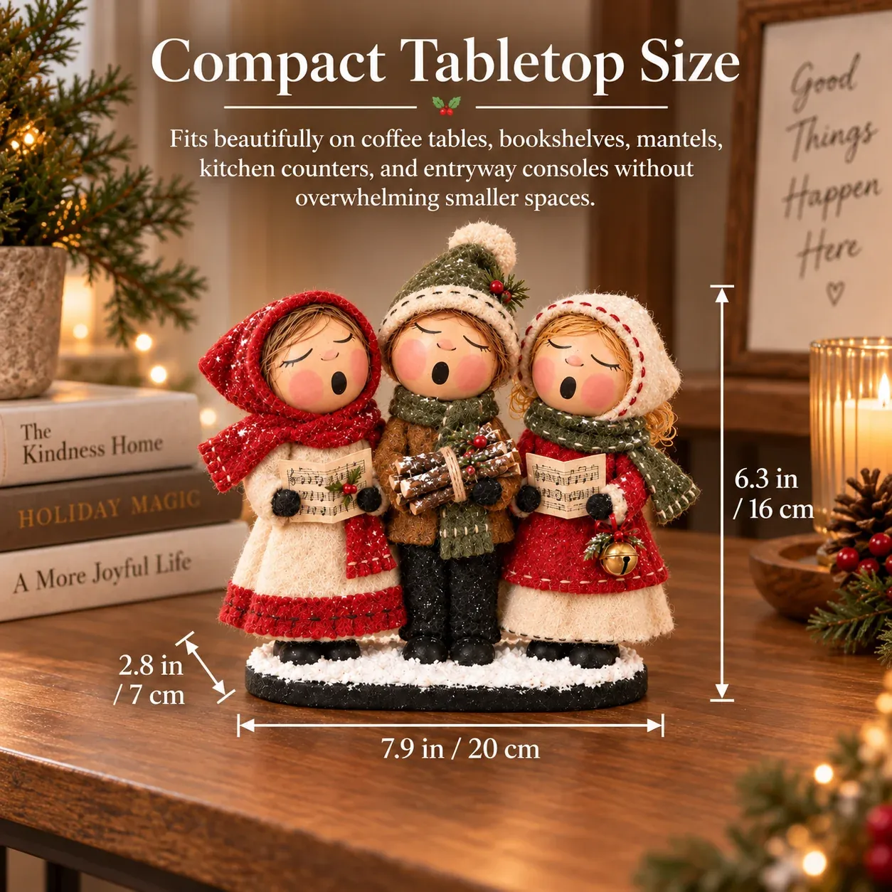 Christmas caroler decoration dimensions