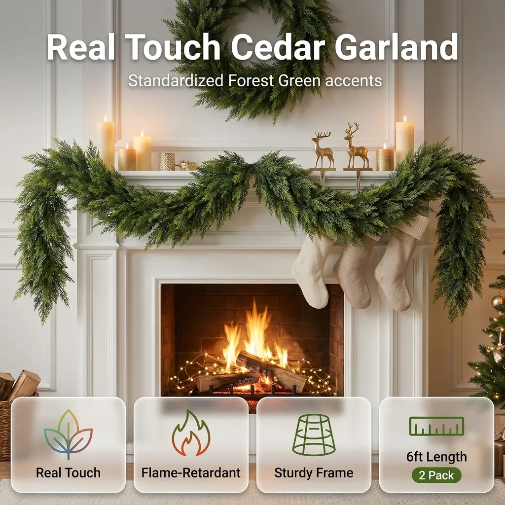 Real Touch Cedar Garland Real Touch Cedar Garland