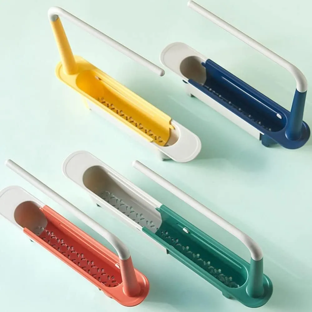 Telescopic Sink Storage Rack - Green