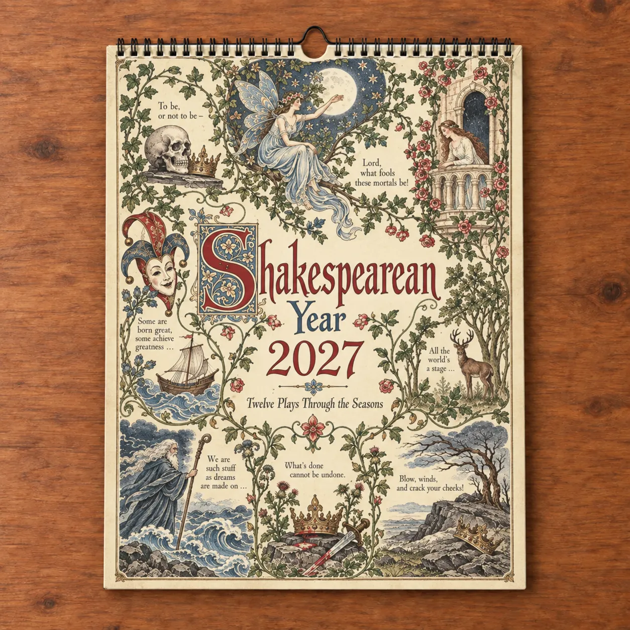 A Shakespearean Year 2027 Wall Calendar