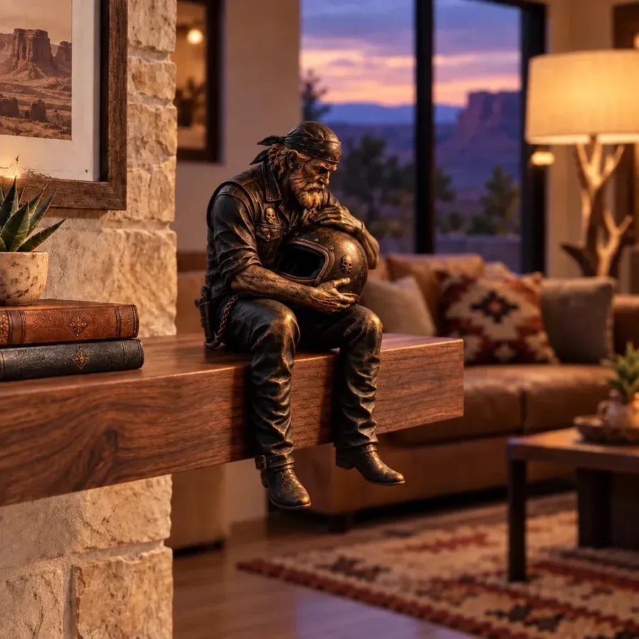 Helmet Keeper biker shelf sitter figurine