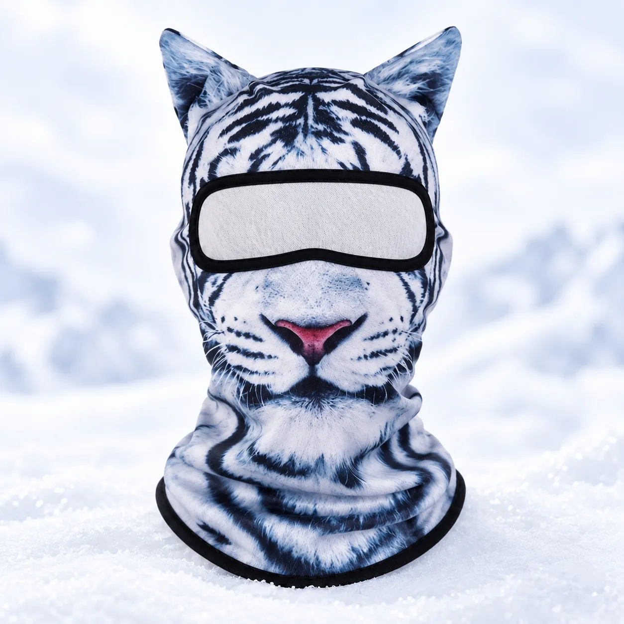 Snow Leopard cat balaclava
