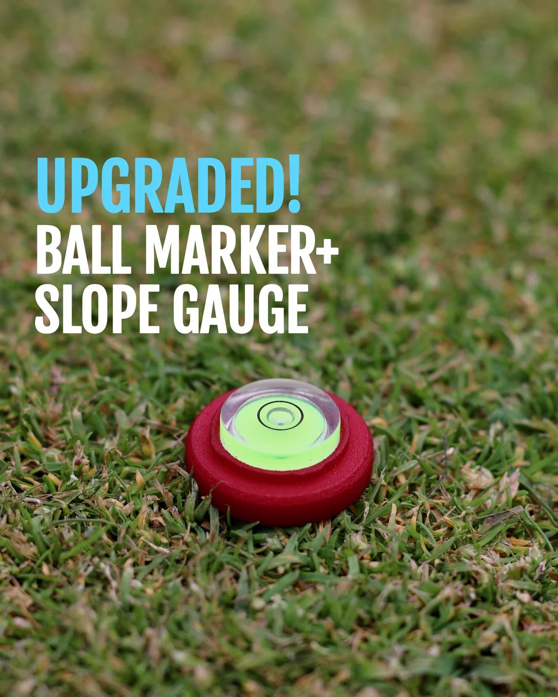 Removable golf ball marker with integrated green slope gauge