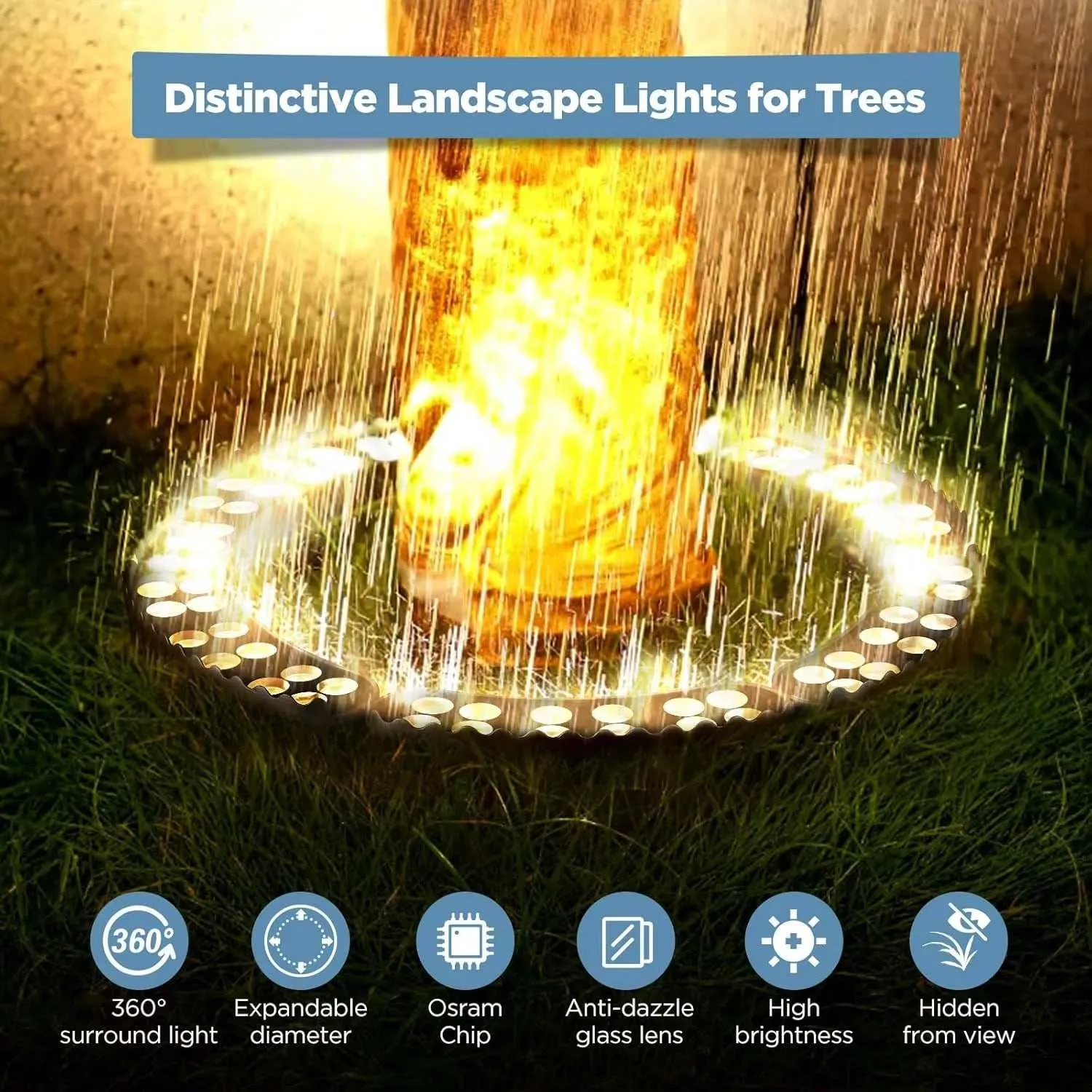 Four-piece tree ring lighting benefits