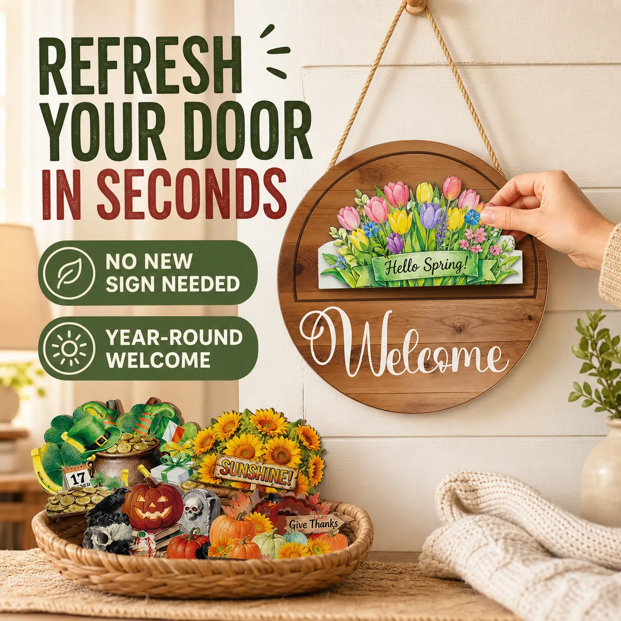 Easy seasonal insert swap