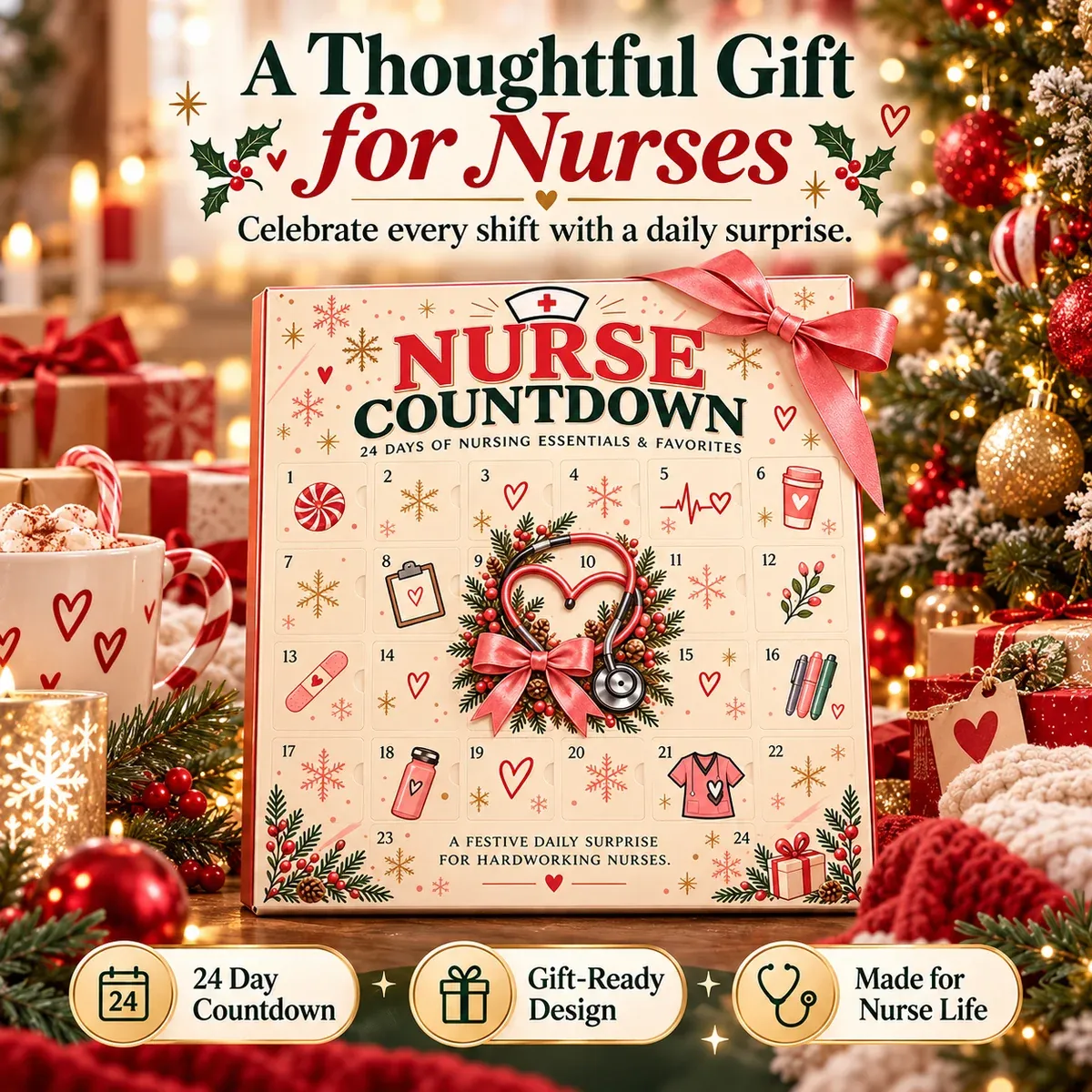 Thoughtful Christmas gift countdown created for nurses