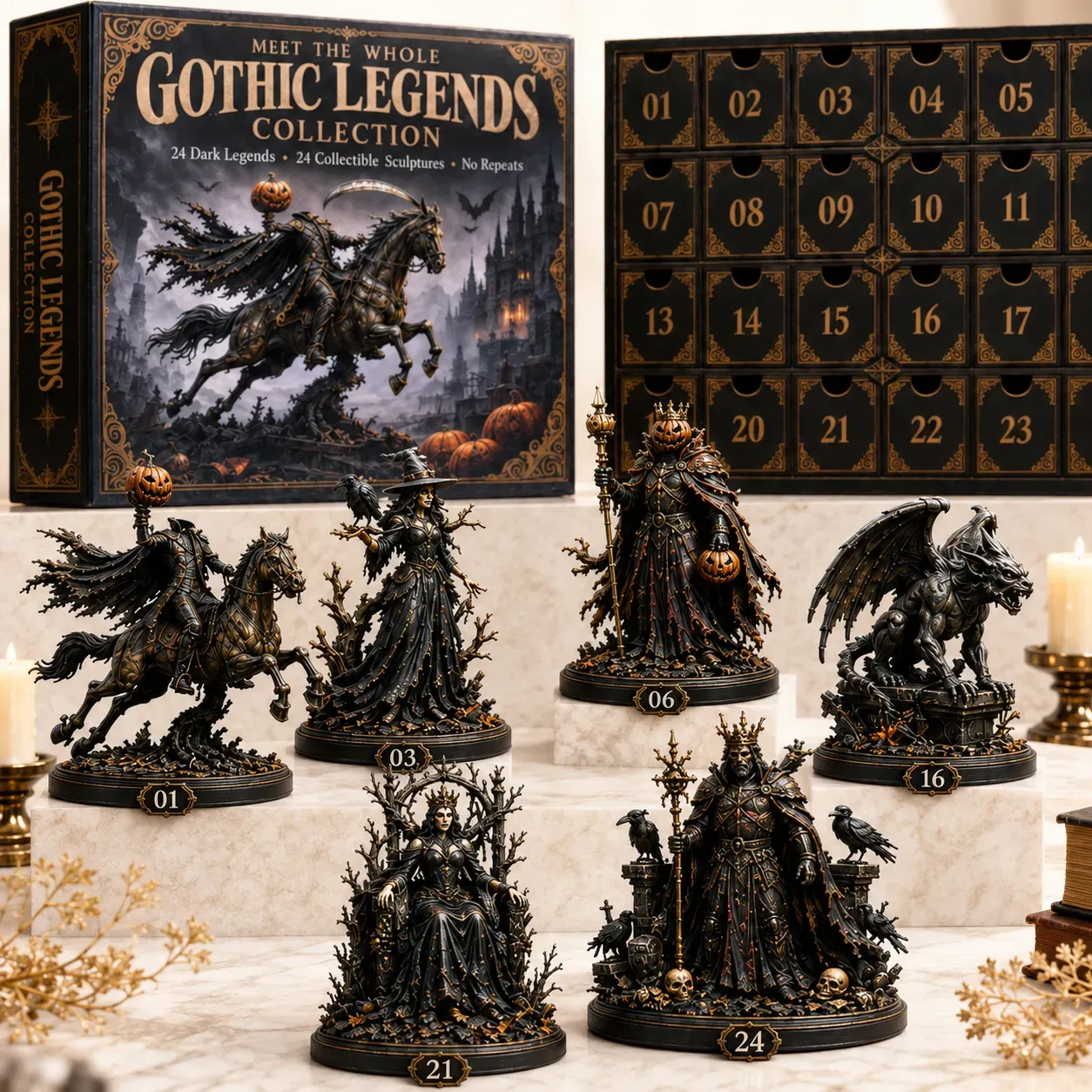 Gothic Legends miniature sculpture details