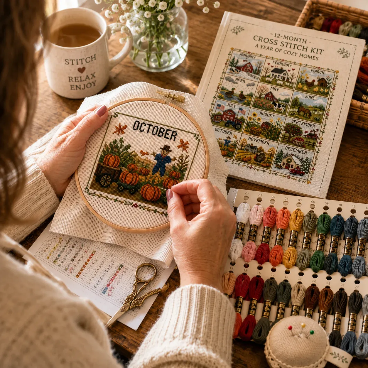 farmhouse chapel cottage cross stitch designs
