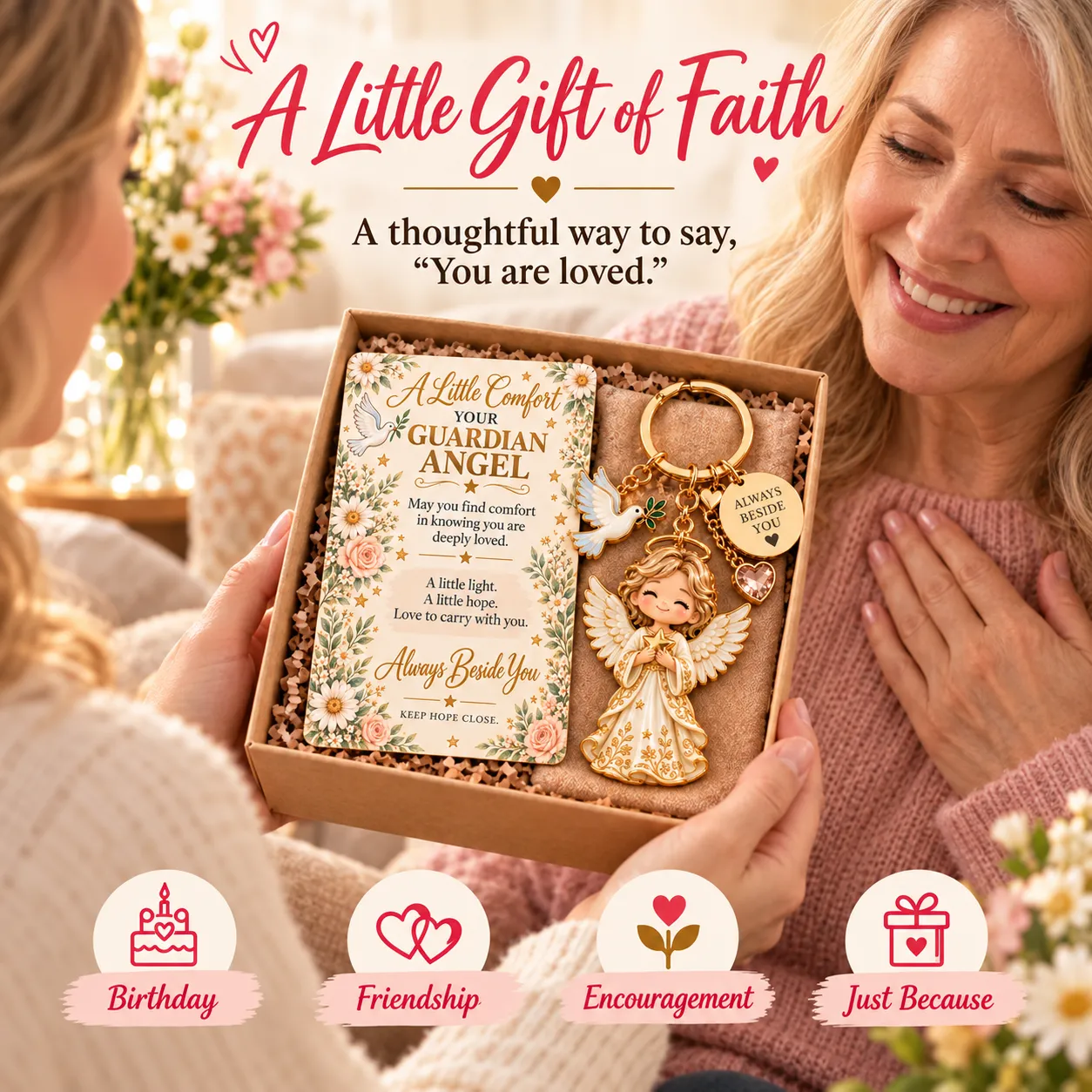 Christian keepsake keychain collection presentation, image 5