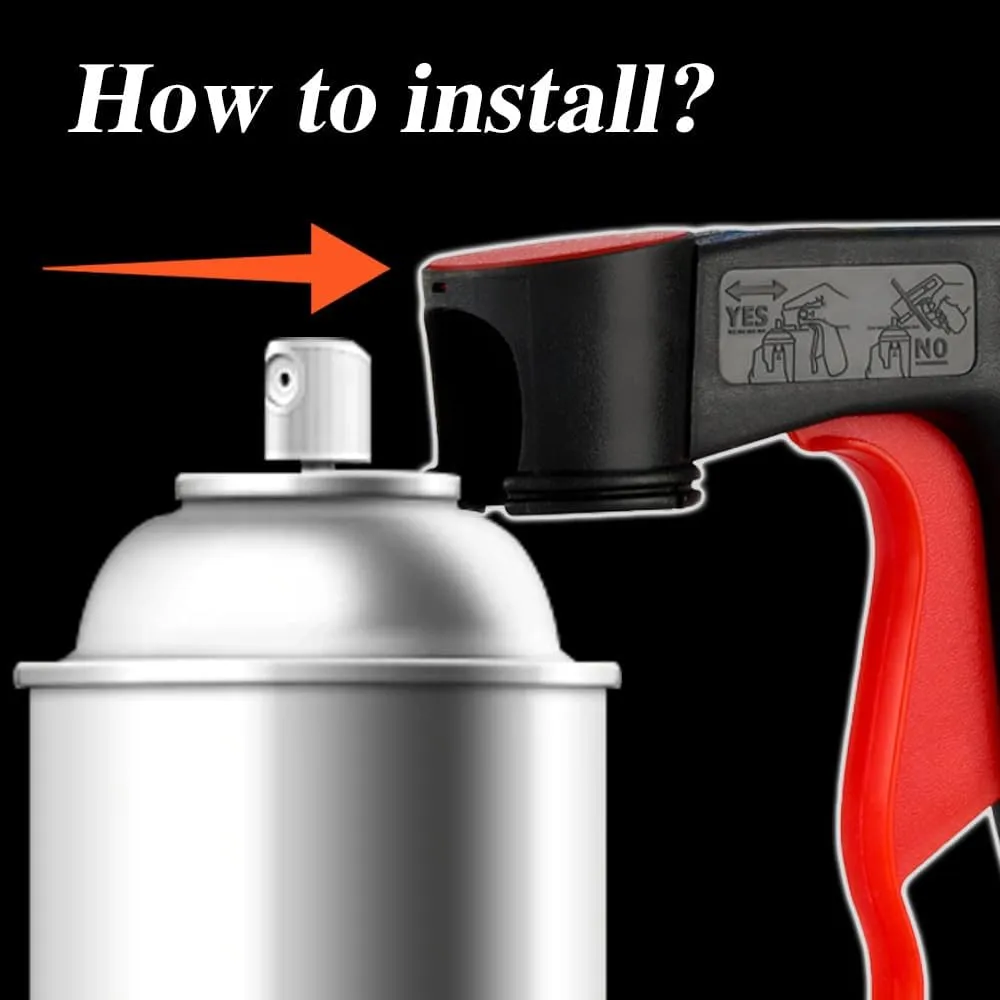 How to install the portable trigger handle on a spray can