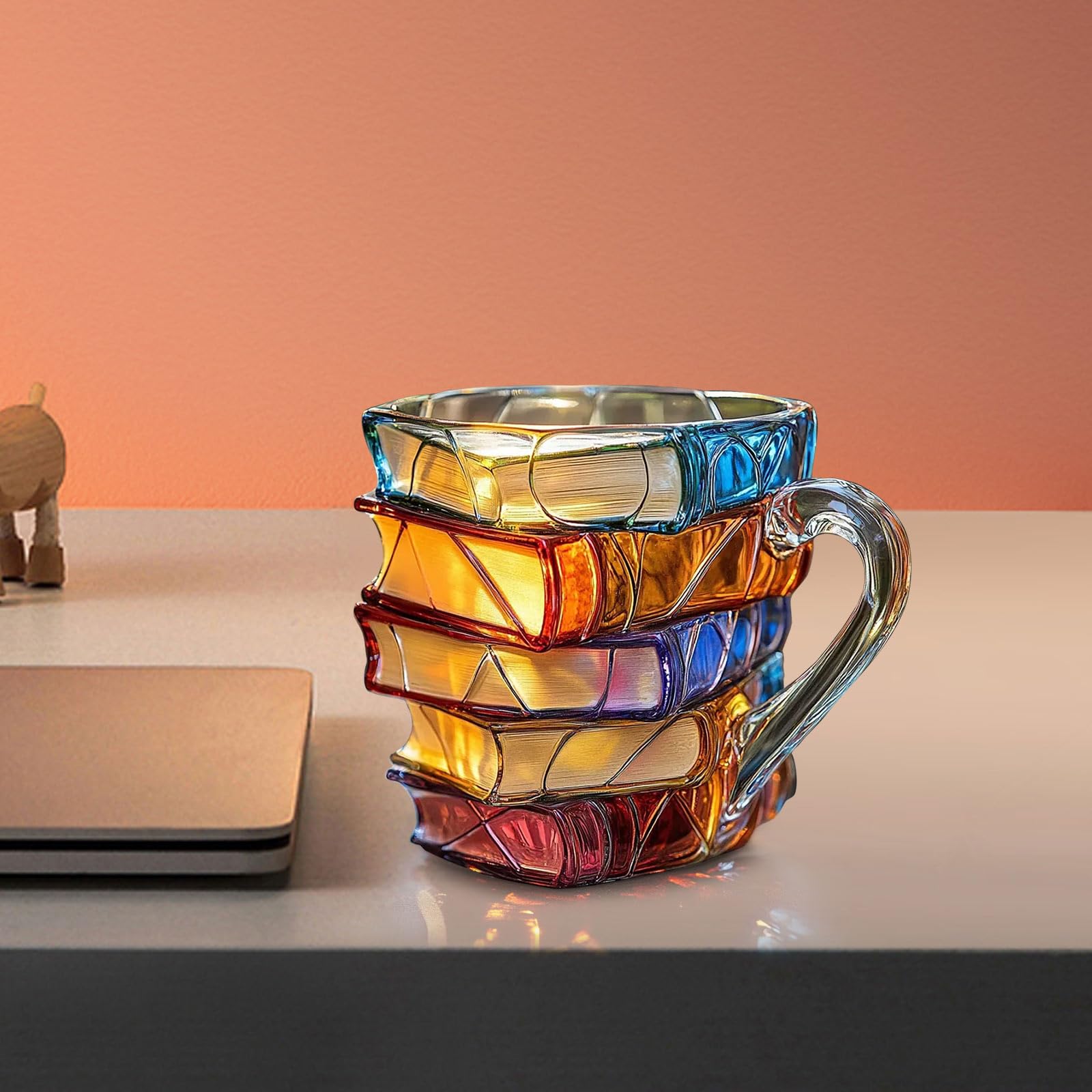 Painted Book Mug