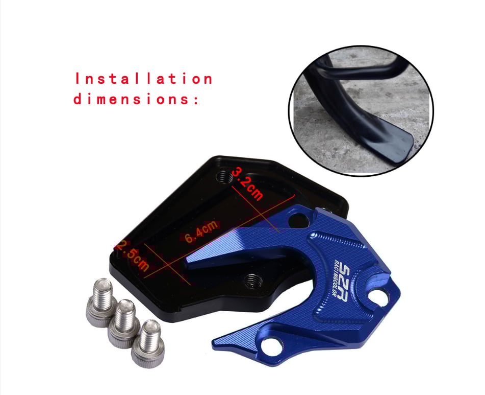 Motorcycle Kickstand Foot Side Stand Extension Pad