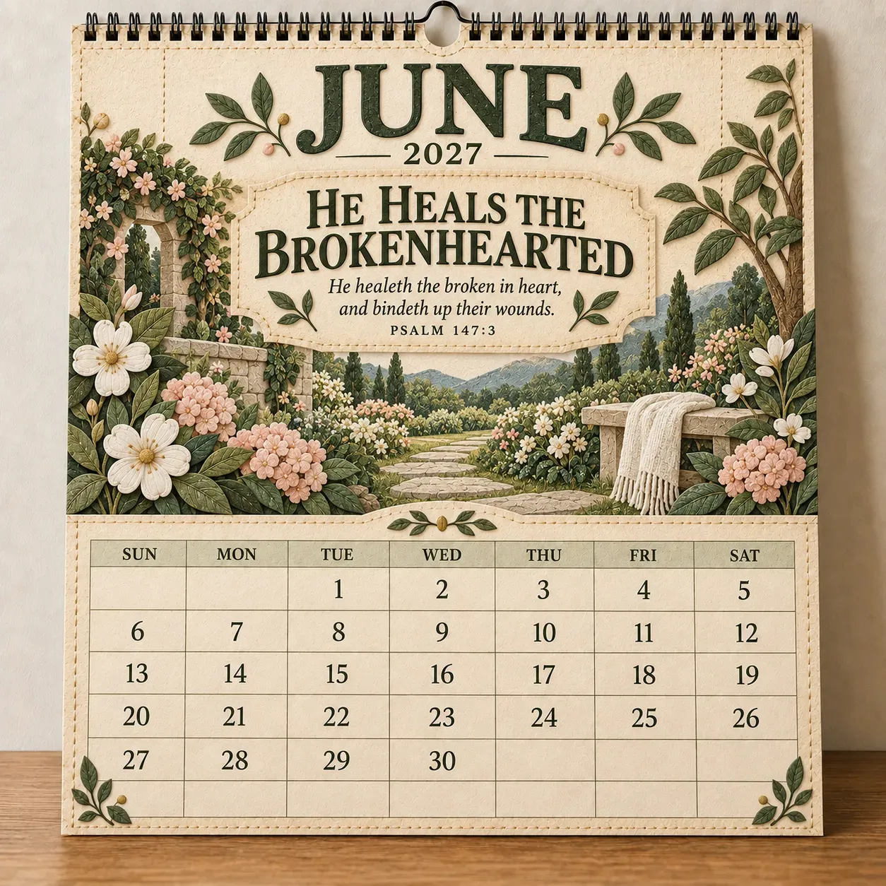 June 2027 He Heals The Brokenhearted Psalm 147:3