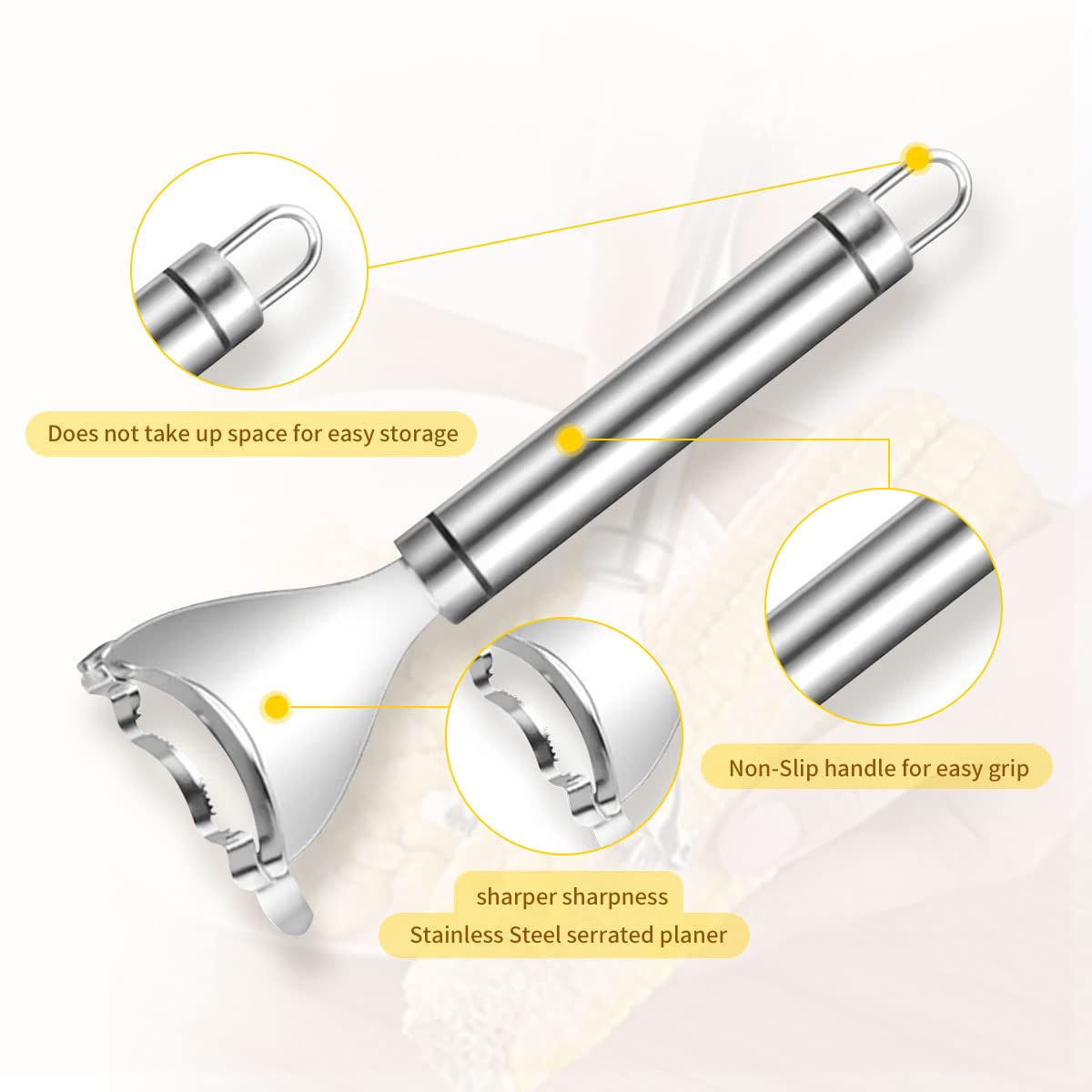 Ergonomic Handle and Stainless Steel Serrated Planer Details