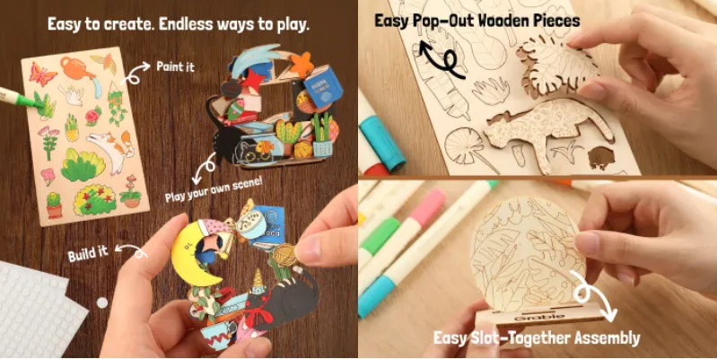 Paint pop out and build wood craft