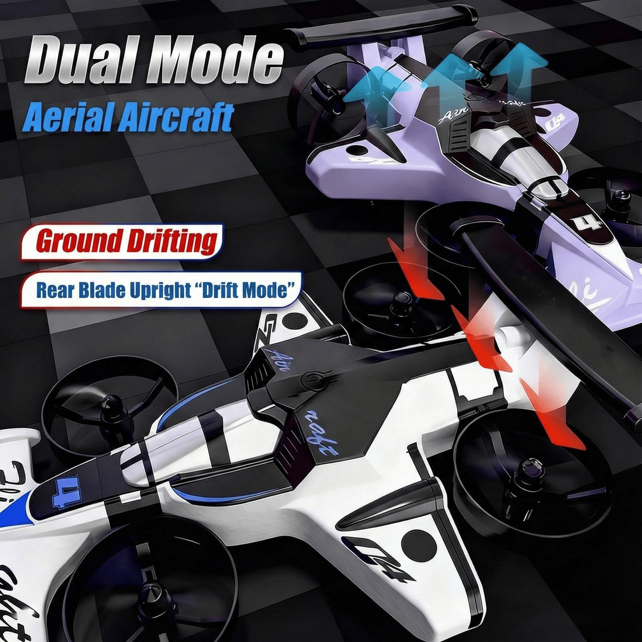 Dual Mode Aerial Aircraft and Ground Drifting