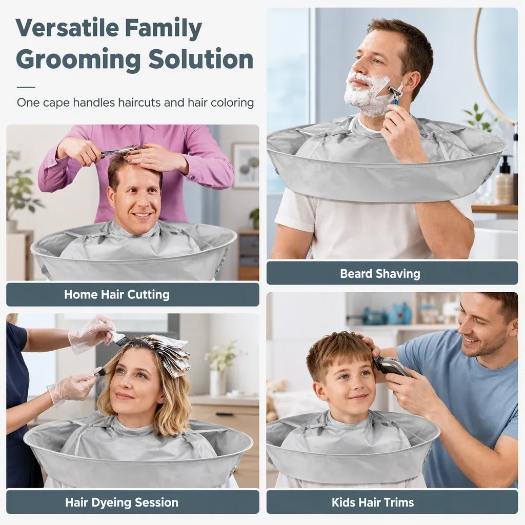 Hair cape used for adult trims, children