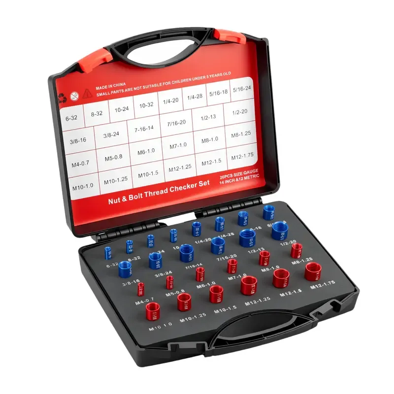 Boss Thread Checker 🔩 Nut & Bolt Thread Checker Gauge Set | 26PCS / 44PCS Two Options ...