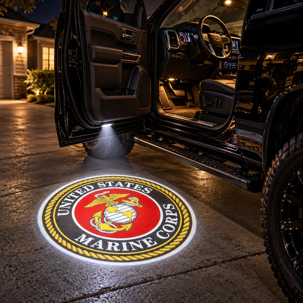 Patriotic vehicle welcome light