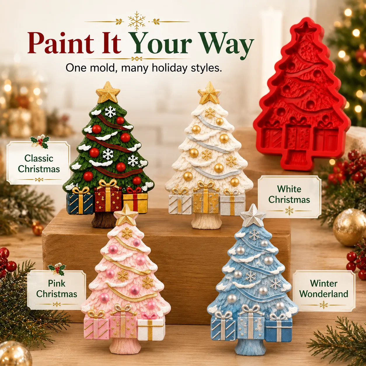 Christmas tree painting color ideas