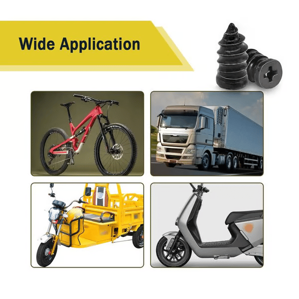 Tire puncture repair nails application