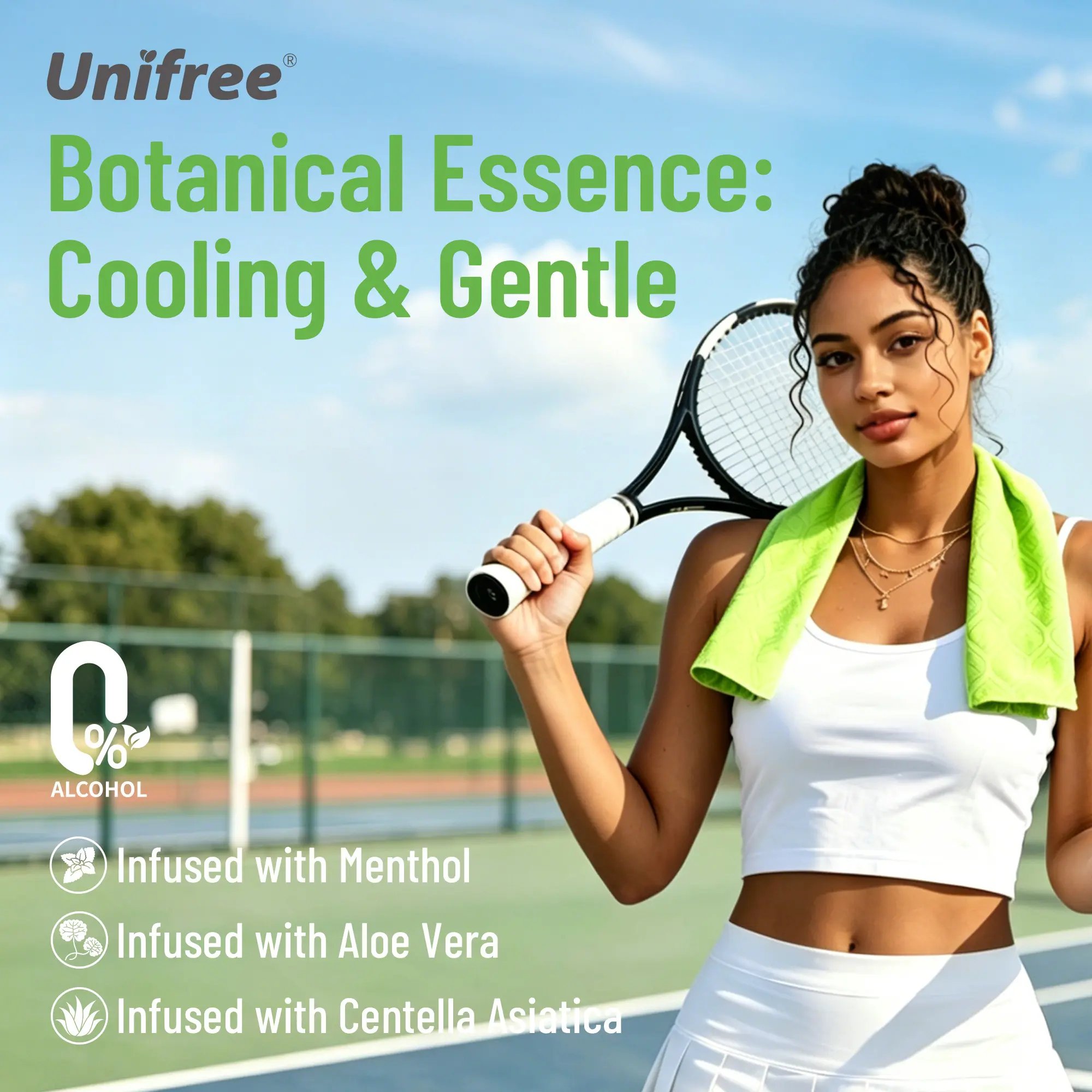 Unifree Cooling Towels & XL Menthol Cooling Wipes for Summer Heat, Sports, Travel & Outdoor Relief