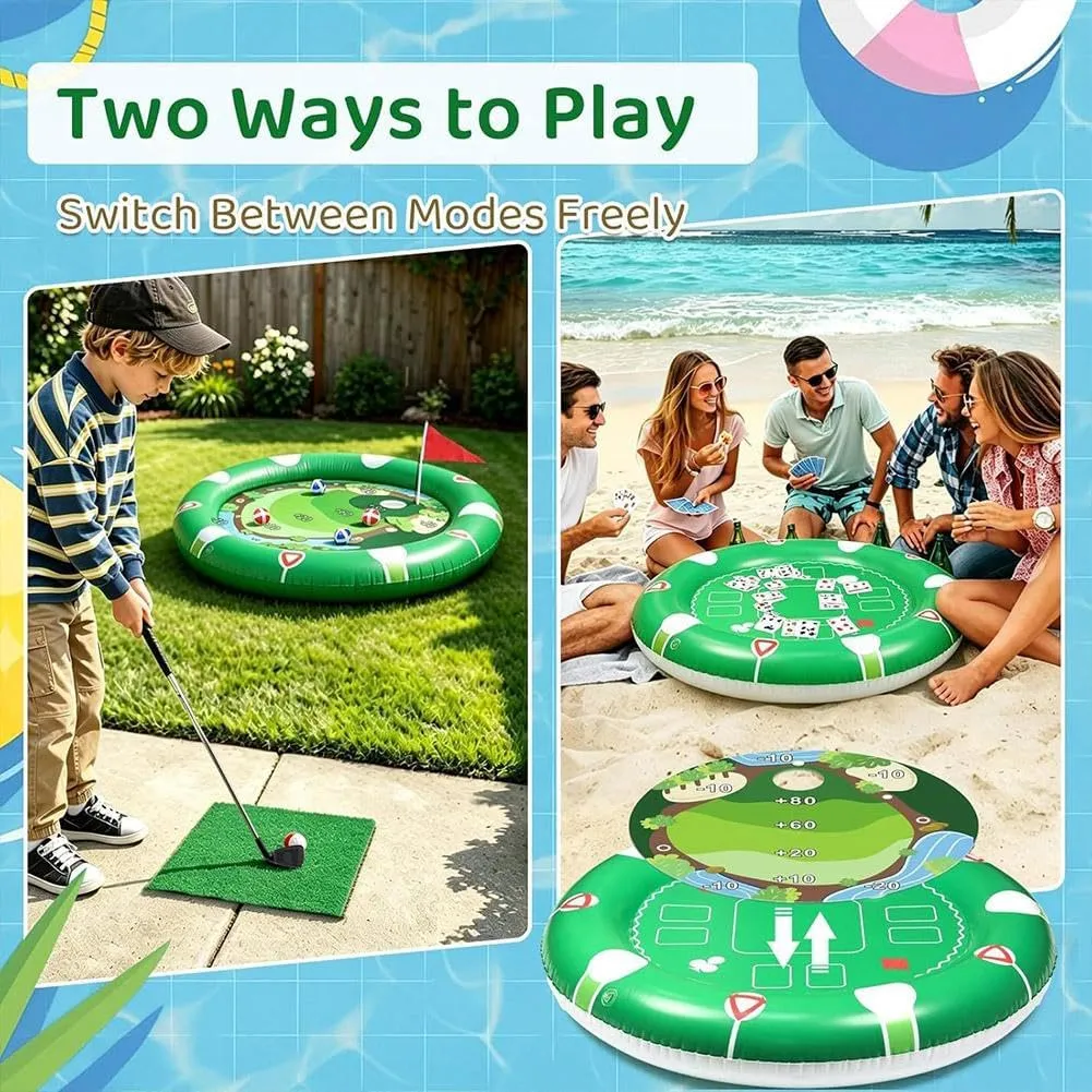 Two ways to enjoy the inflatable golf target