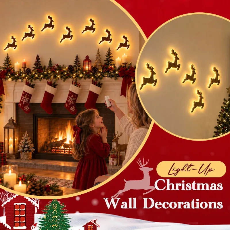 LED Reindeer Wall Decorations