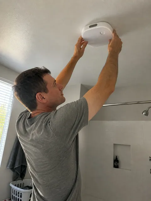 Home installation of the rechargeable bathroom light