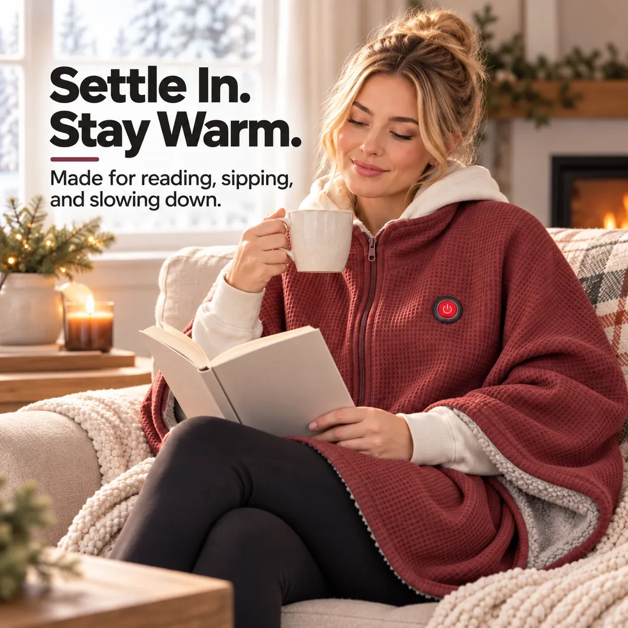 active heating wearable blanket