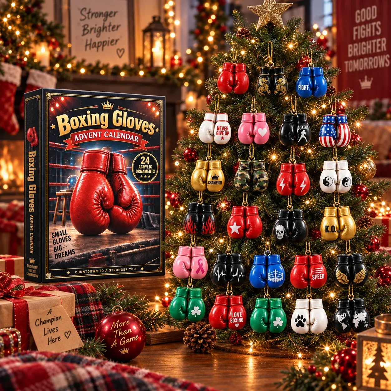 Boxing Gloves Advent Calendar Christmas gift for boxing lover