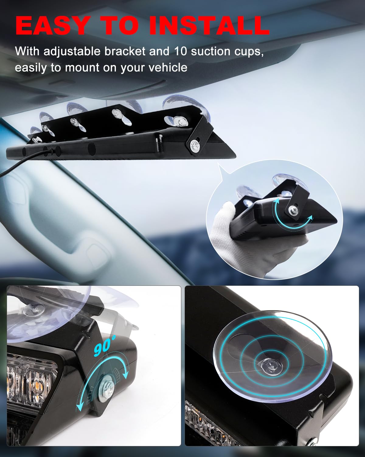 Suction Cup Window Bracket and Permanent Screw Mount Options