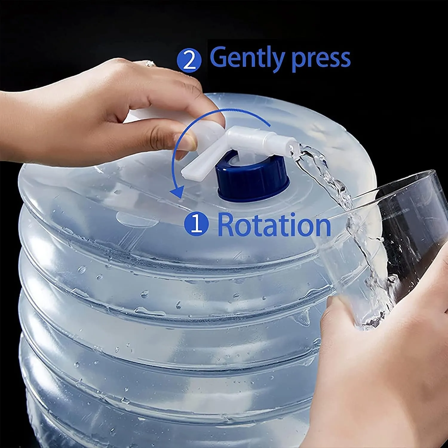 Rotating spout controlling water flow