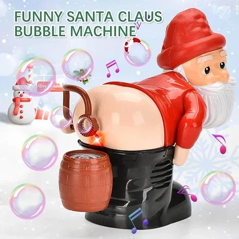 Smooth rounded details of the Santa bubble machine