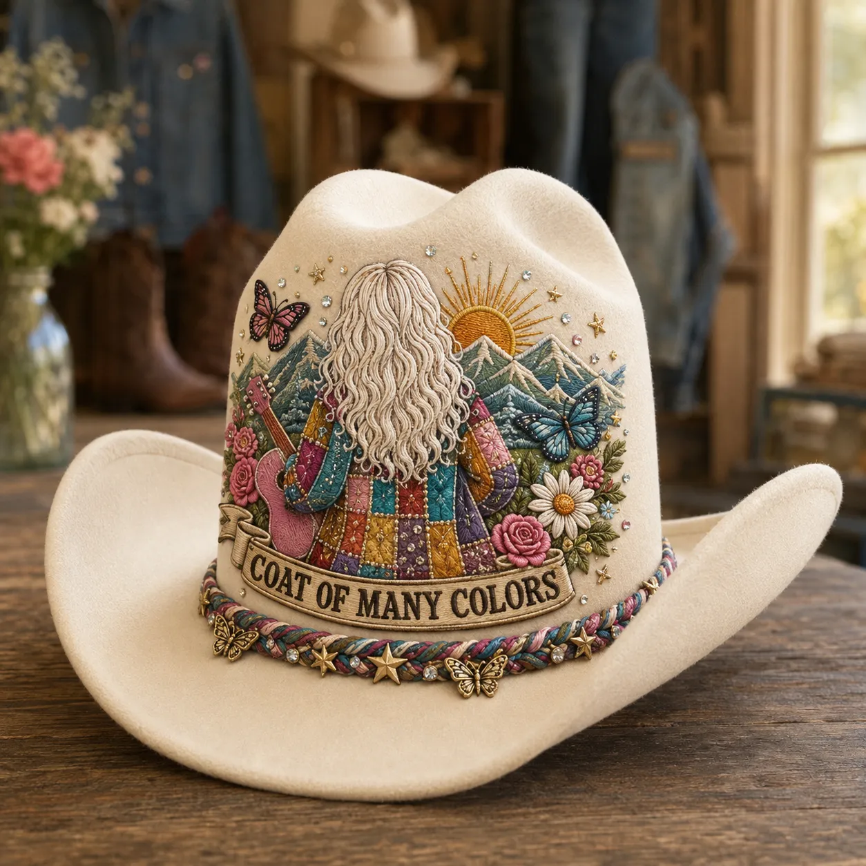 Coat of Many Colors cowboy hat