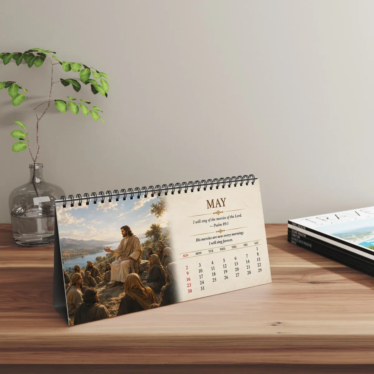 Christian desk calendar display