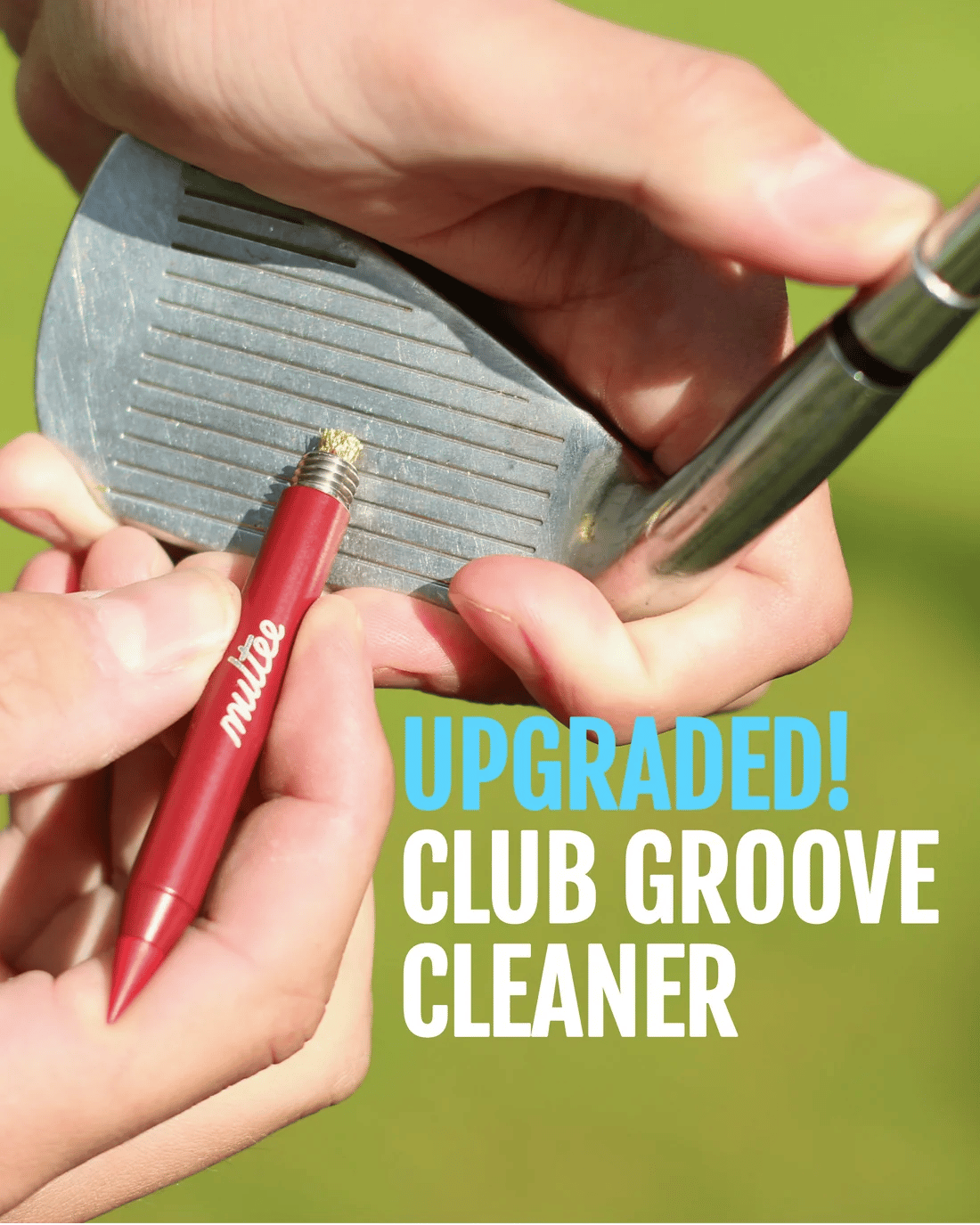 Integrated golf club groove cleaning tool
