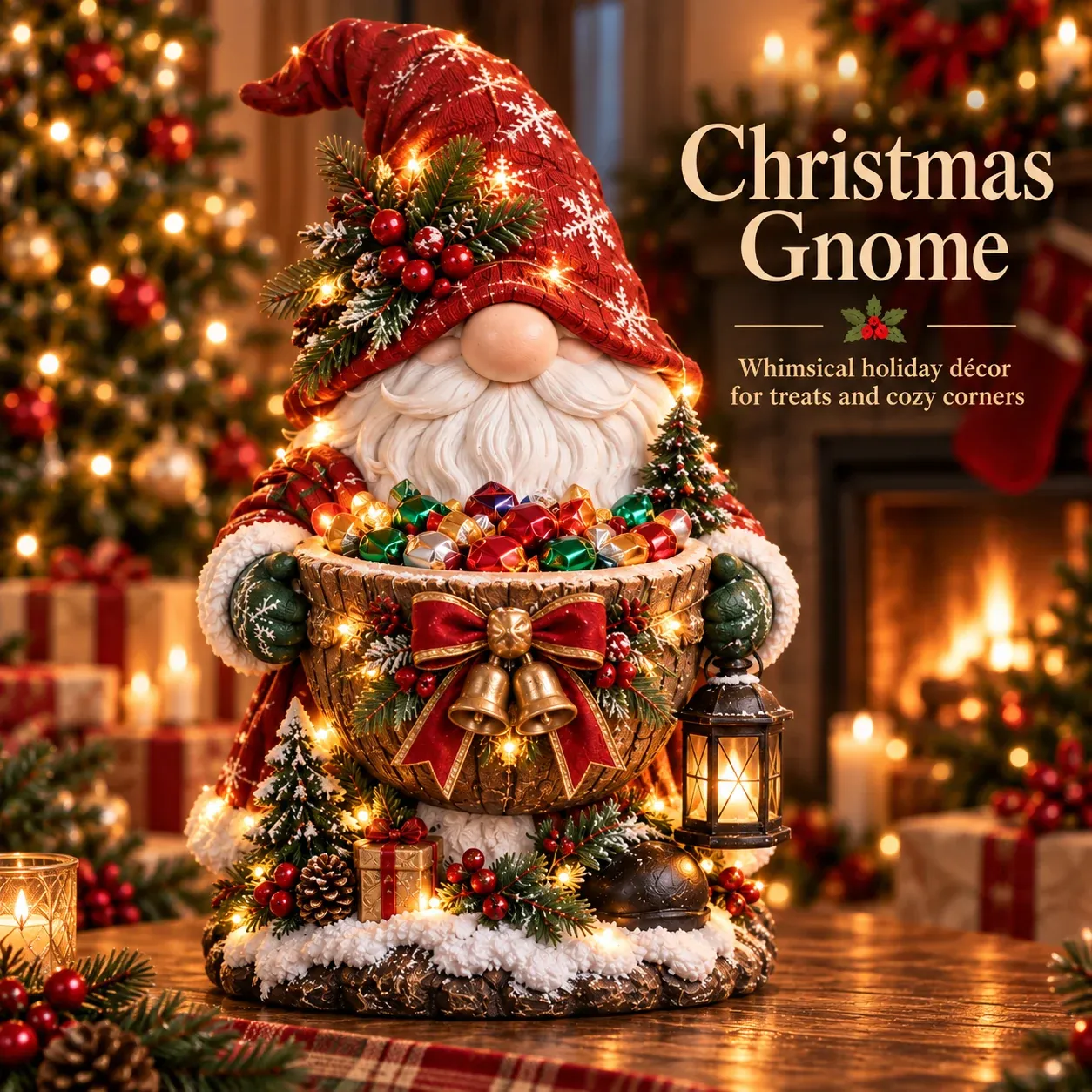 Christmas Gnome Magic candy bowl